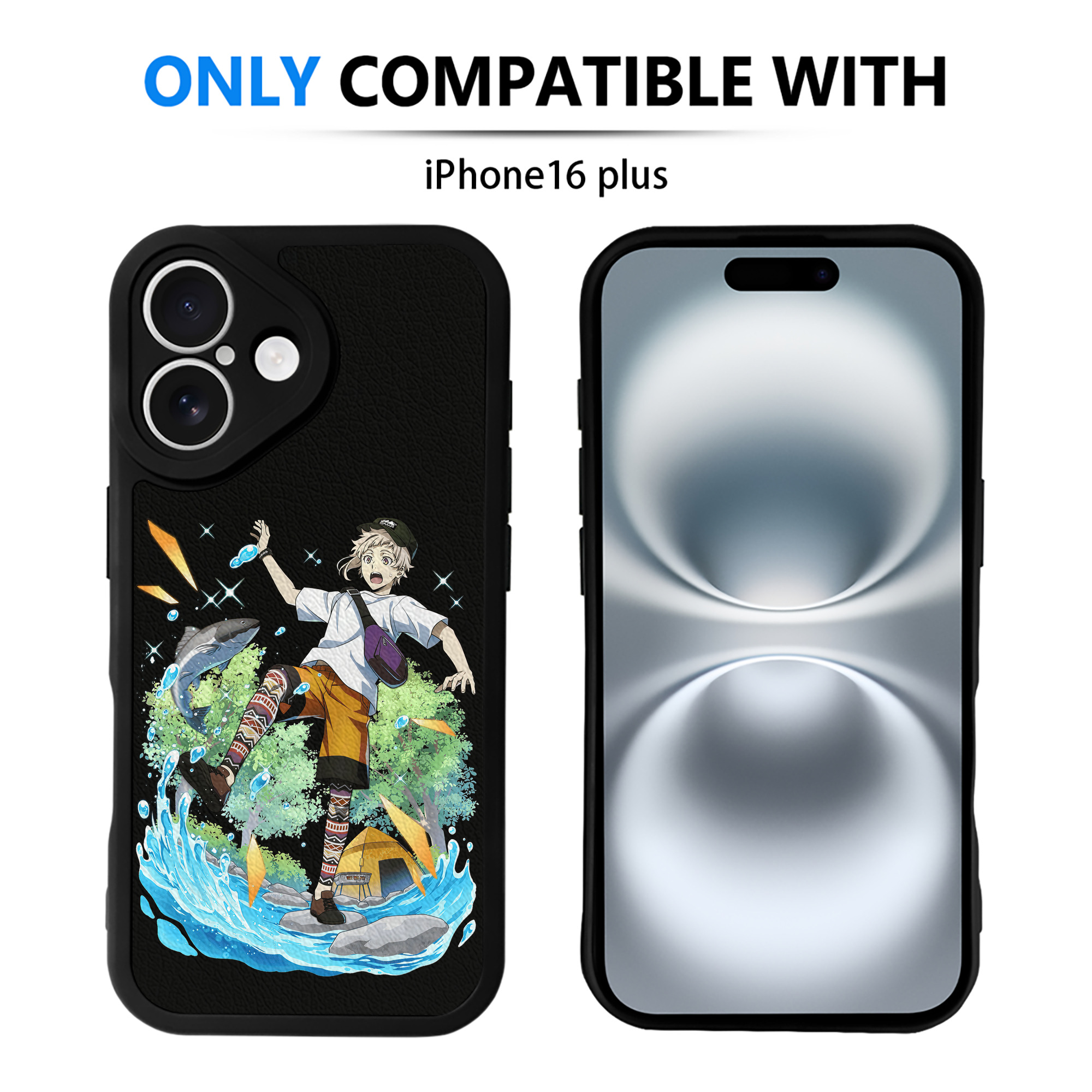 （画像用） 文豪ストレイドッグス Bungo Stray Dogs 【iPhone 16シリーズ対応】シリコンスマホケース（レザー調） 材質：シリコン